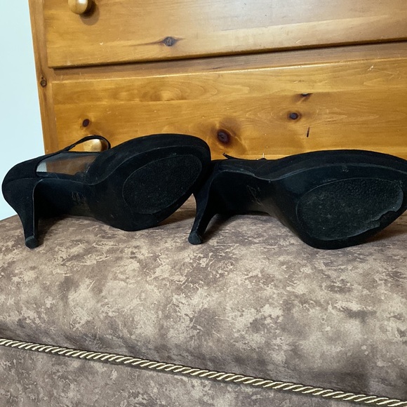 Call It Spring Suede and Mesh Platform Heel Black US 9 - Picture 6 of 6